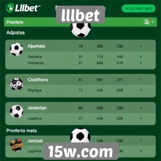Opcões de apostas disponíveis na plataforma lllbet